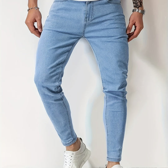 Heren Jeans Slanke Fit Taps Toelopende Benen 1