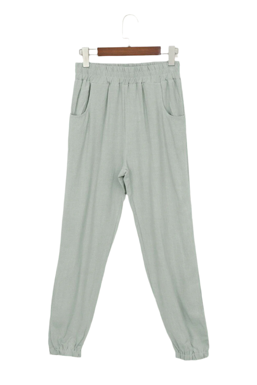 Heren Joggers van Linnen met Elastische Tailleband en Zakken 0