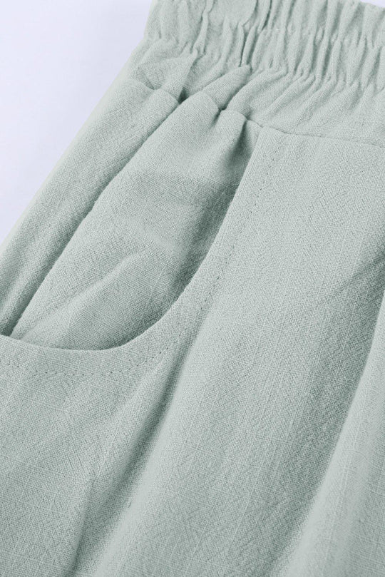 Heren Joggers van Linnen met Elastische Tailleband en Zakken 3