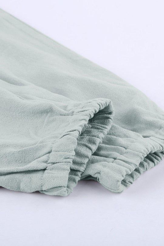 Heren Joggers van Linnen met Elastische Tailleband en Zakken 4