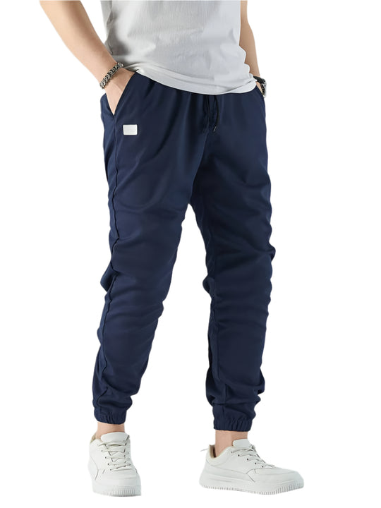 Heren Jogging Broek 4-Weg Stretch Polyester Met Diepe Voorzakken 0