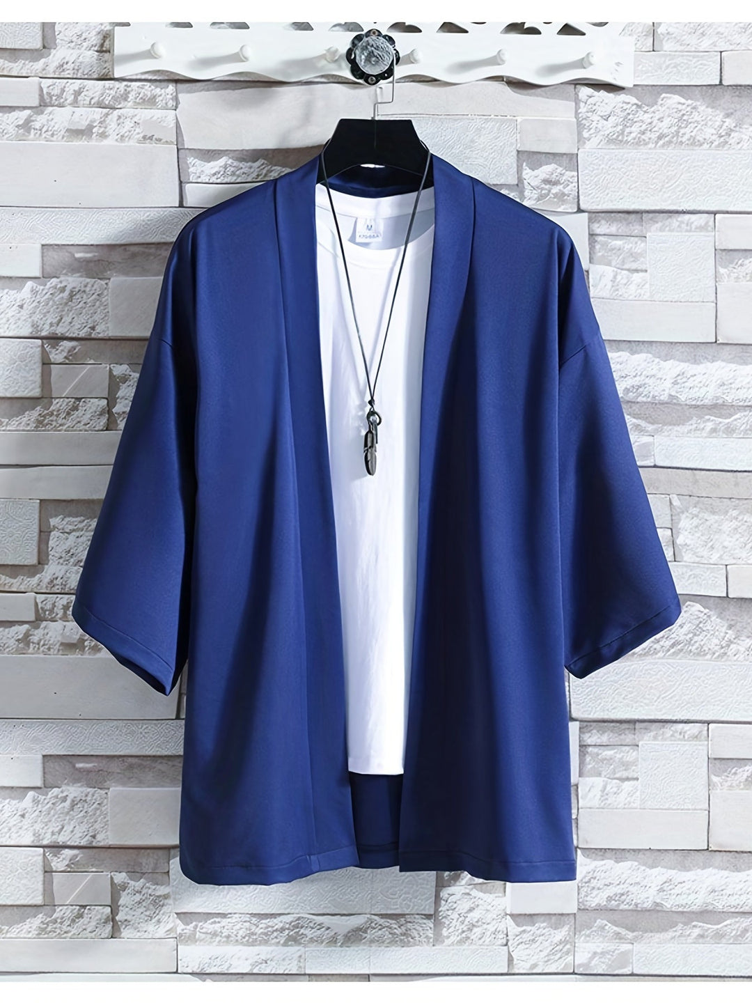 Heren Kimono in Japanse Stijl met Open Front 2