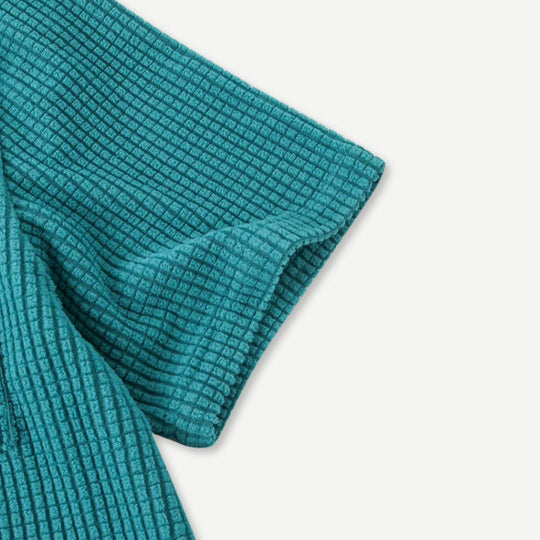Heren Knitted Waffle Shirt Casual Stijl 4