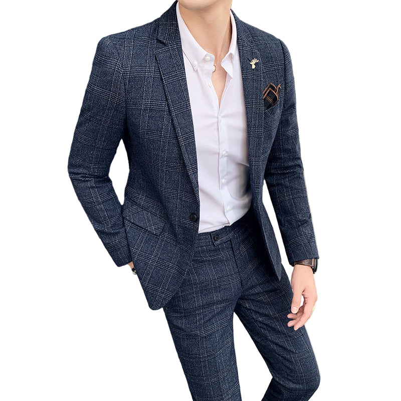 Heren Kostuum Slanke Pasvorm met Sterrenpatroon 0