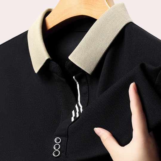 Heren Langærmede Poloshirt Klassiek Stijl 0