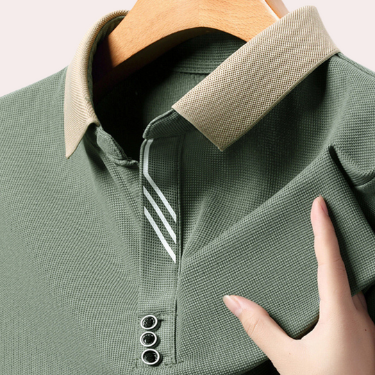 Heren Langærmede Poloshirt Klassiek Stijl 4