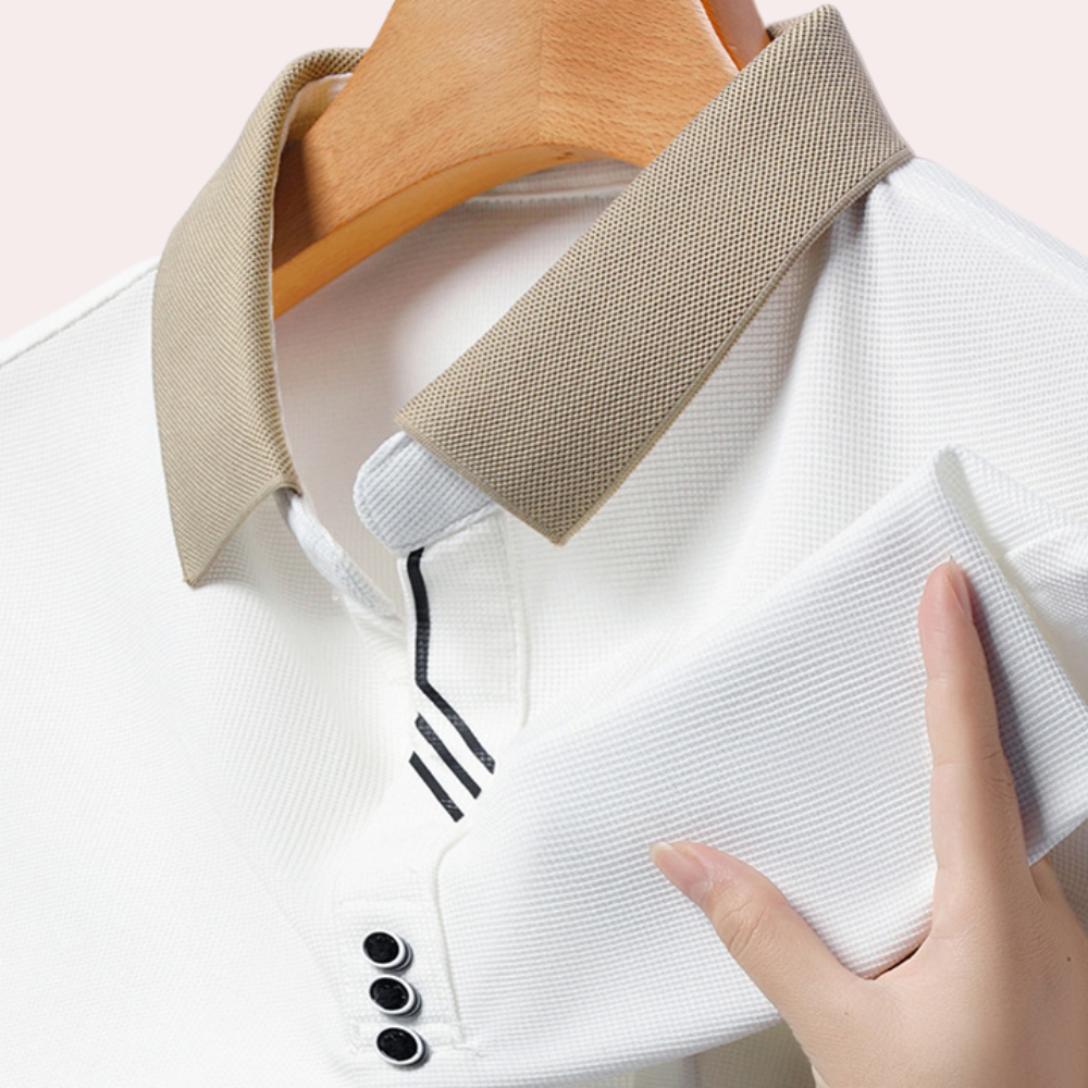 Heren Langærmede Poloshirt Klassiek Stijl 6