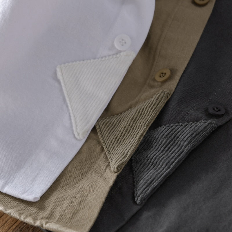 Heren Lange Mouw Shirt Casual Katoen en Linnen 5