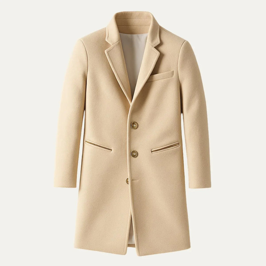 Heren Lange Trenchcoat Klassieke Stijl 1