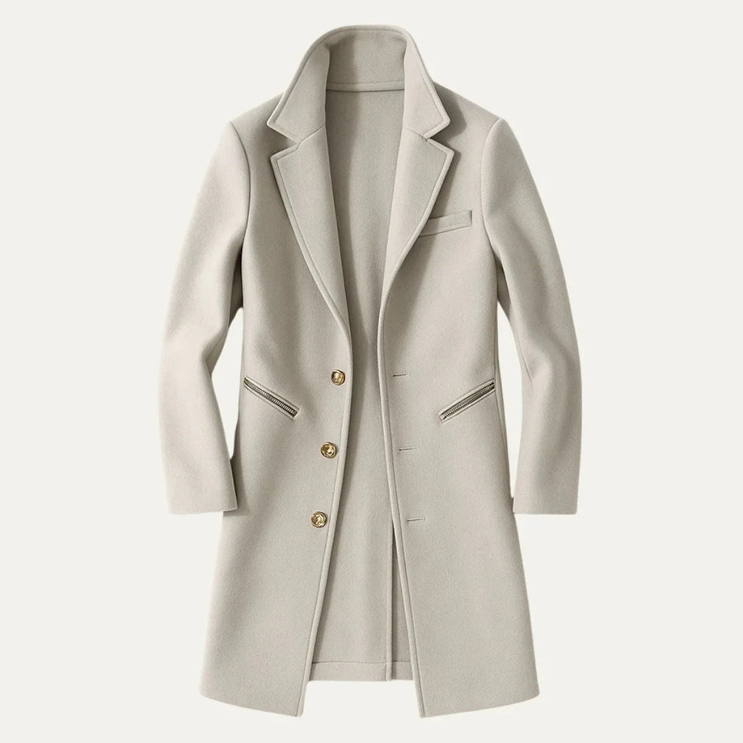 Heren Lange Trenchcoat Klassieke Stijl 2