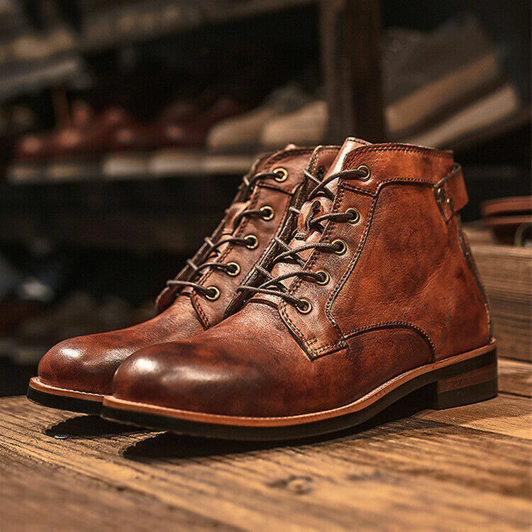 Heren Lederstiefelschoenen Tijdloos Design Comfortabel 1
