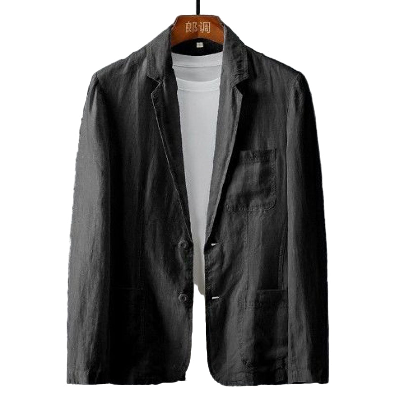 Heren Leinen Blazer Met Smalle Pasvorm 4