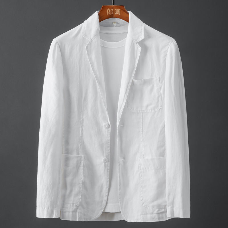 Heren Leinen Blazer Met Smalle Pasvorm 5