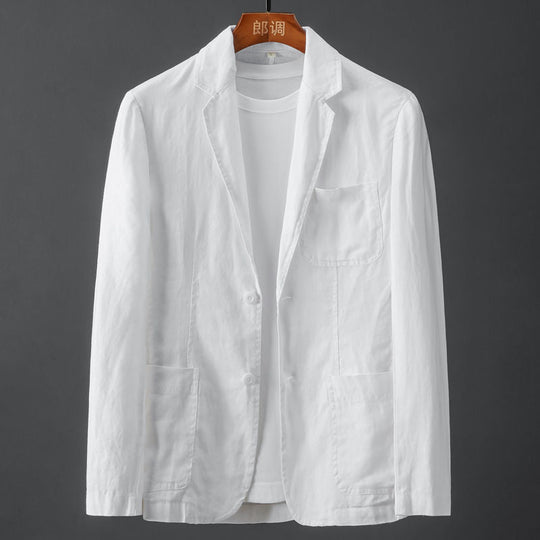 Heren Leinen Blazer Met Smalle Pasvorm 5