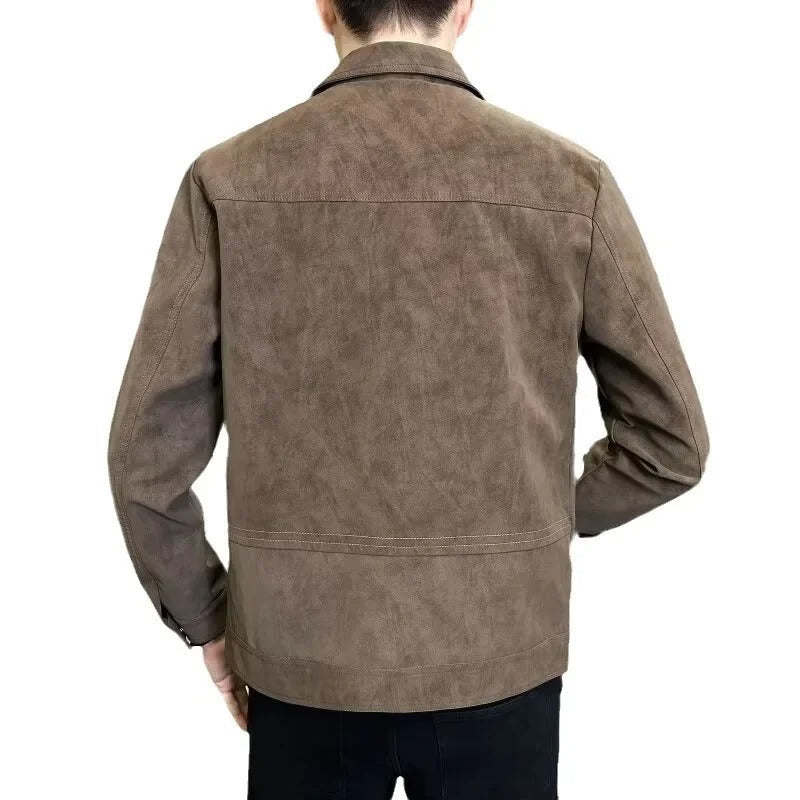 Heren Leren Jack met Ritssluiting Modern Design 4