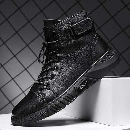 Heren Leren Laarzen Handgemaakt Stijlvol 0