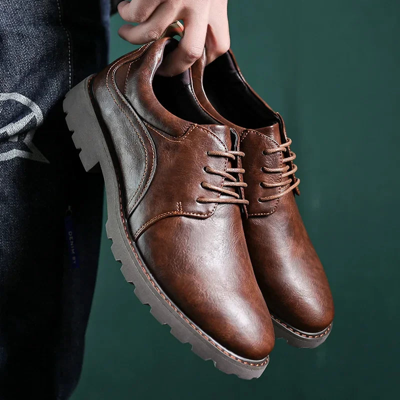 Heren Leren Schoenen Casual Britse Stijl 0