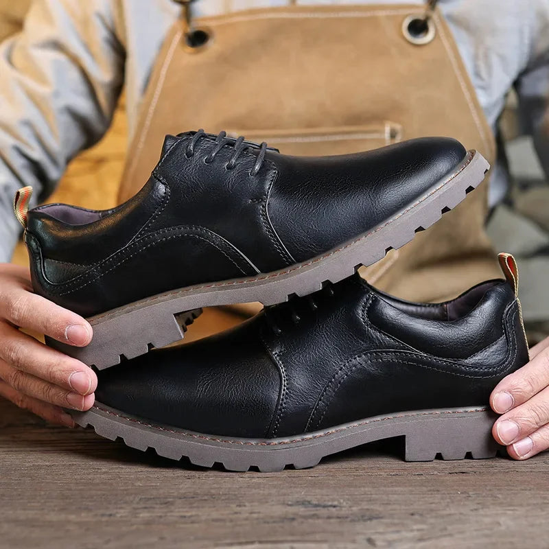 Heren Leren Schoenen Casual Britse Stijl 1