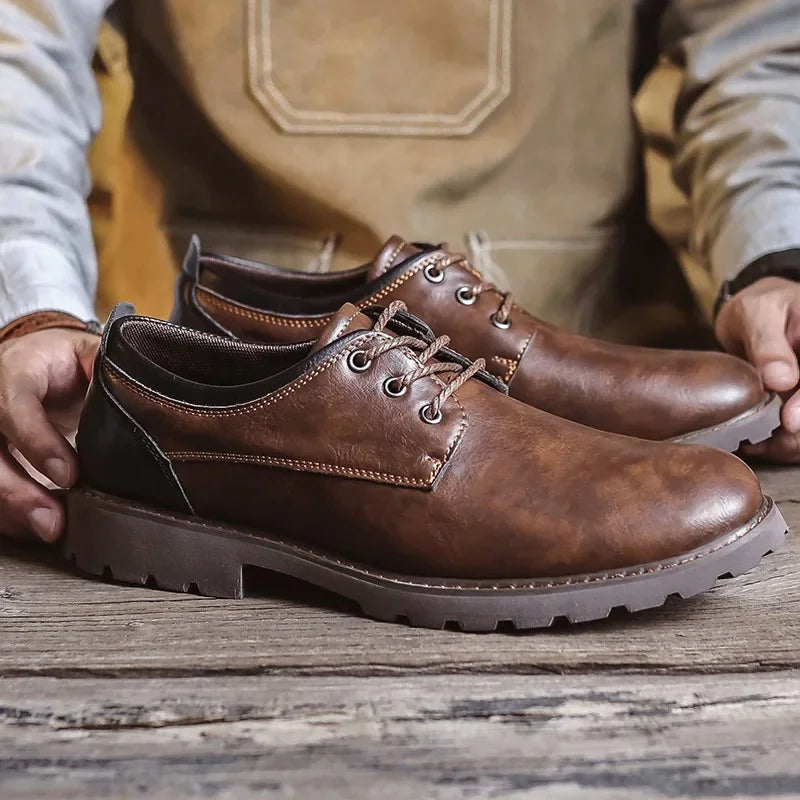 Heren Leren Schoenen Casual Britse Stijl 10