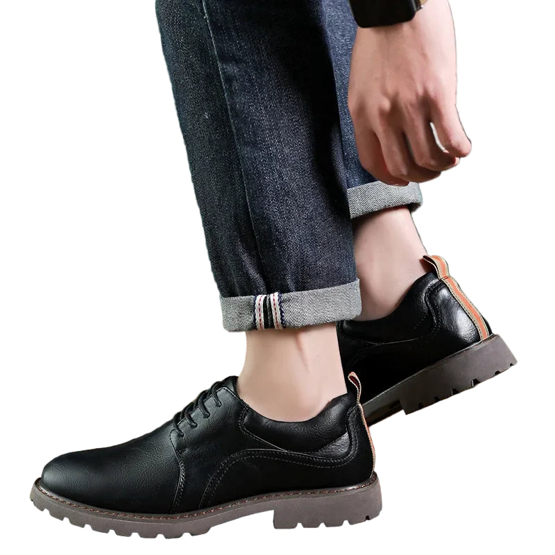Heren Leren Schoenen Casual Britse Stijl 3
