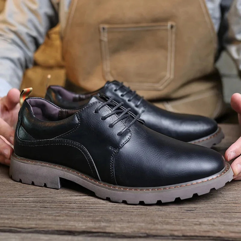Heren Leren Schoenen Casual Britse Stijl 5