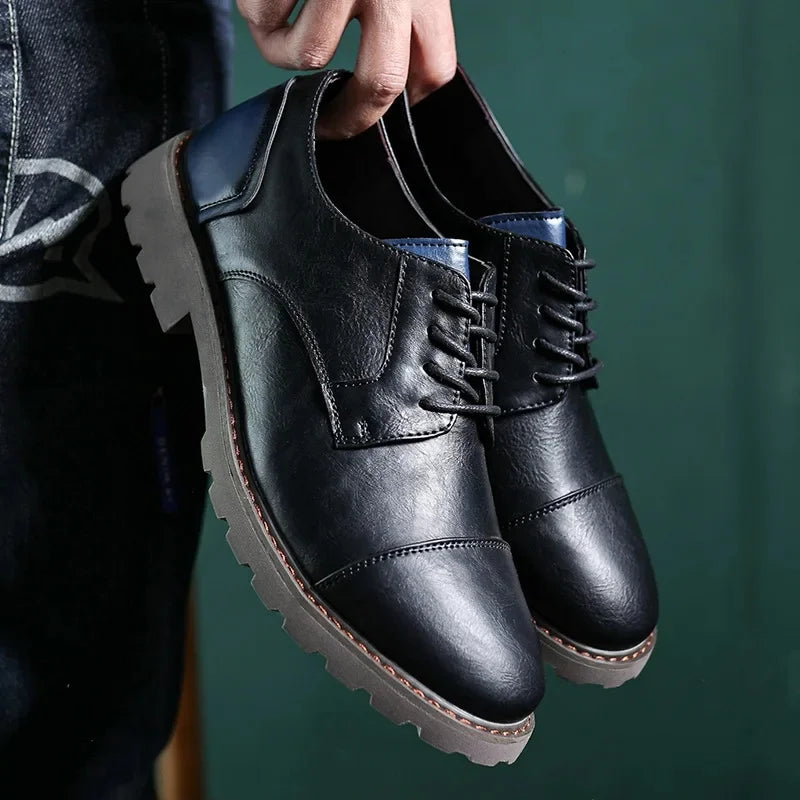 Heren Leren Schoenen Casual Britse Stijl 7