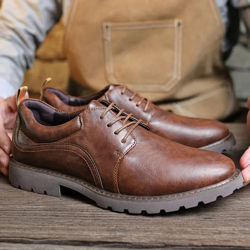 Heren Leren Schoenen Casual Britse Stijl 9