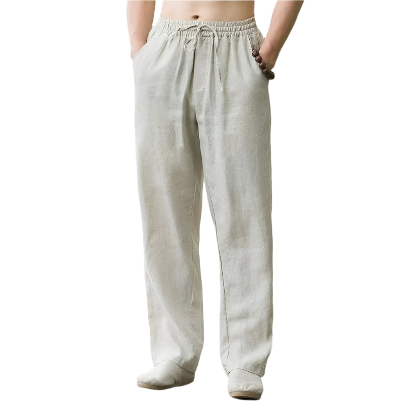 Heren Linnen Broek Casual Stijl 0