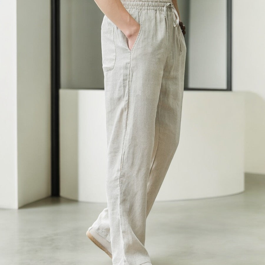 Heren Linnen Broek Casual Stijl 1