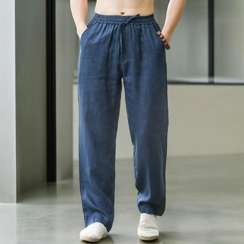 Heren Linnen Broek Casual Stijl 2