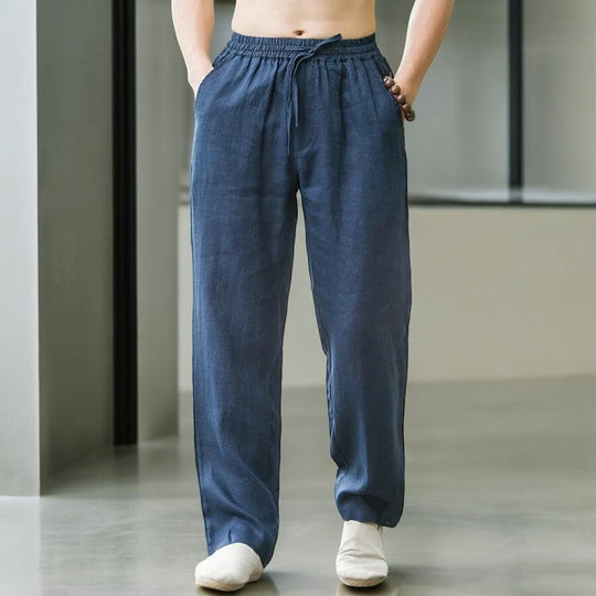 Heren Linnen Broek Casual Stijl 2