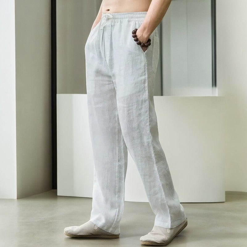 Heren Linnen Broek Casual Stijl 4