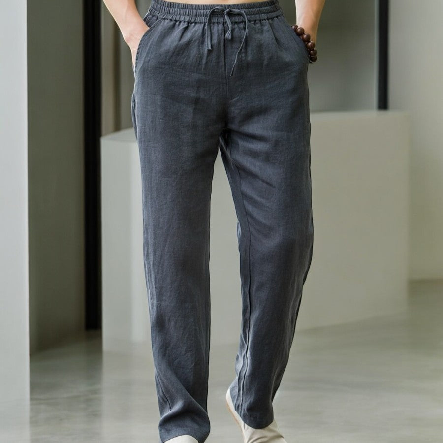 Heren Linnen Broek Casual Stijl 6