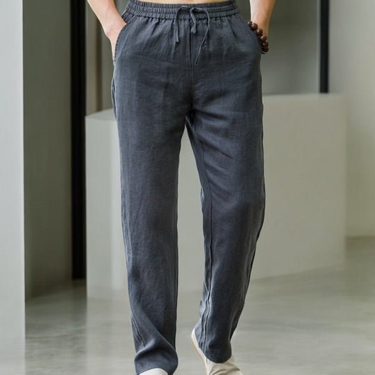 Heren Linnen Broek Casual Stijl 6