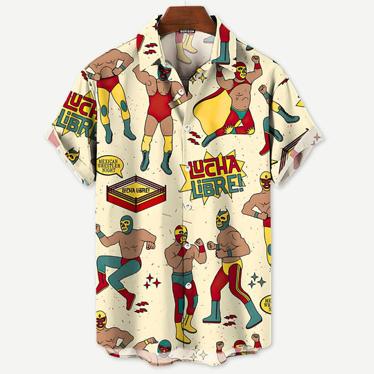 Heren Luchador Shirt Bundel Casual Katoen 2