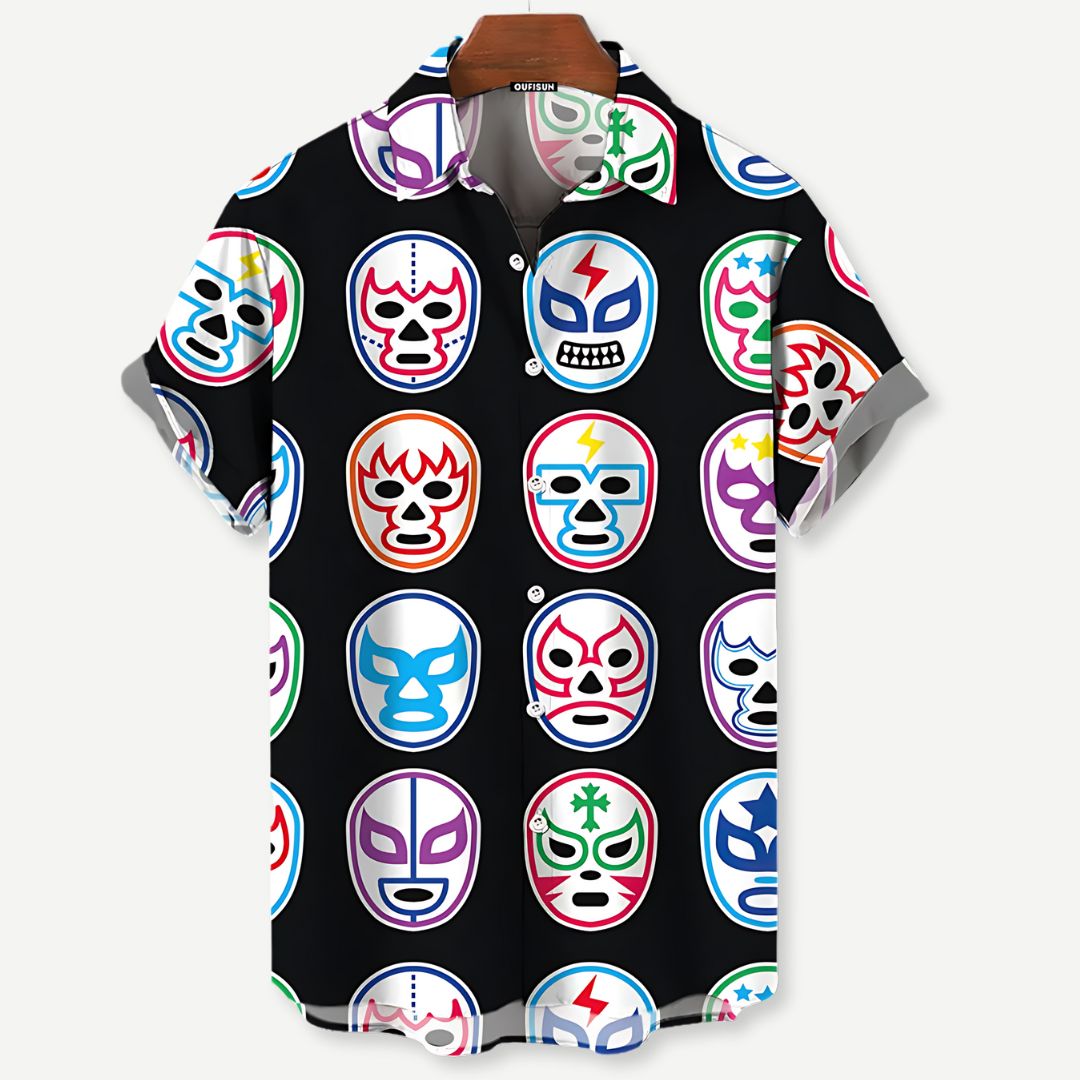 Heren Luchador Shirt Bundle #2 Casual Katoen 1