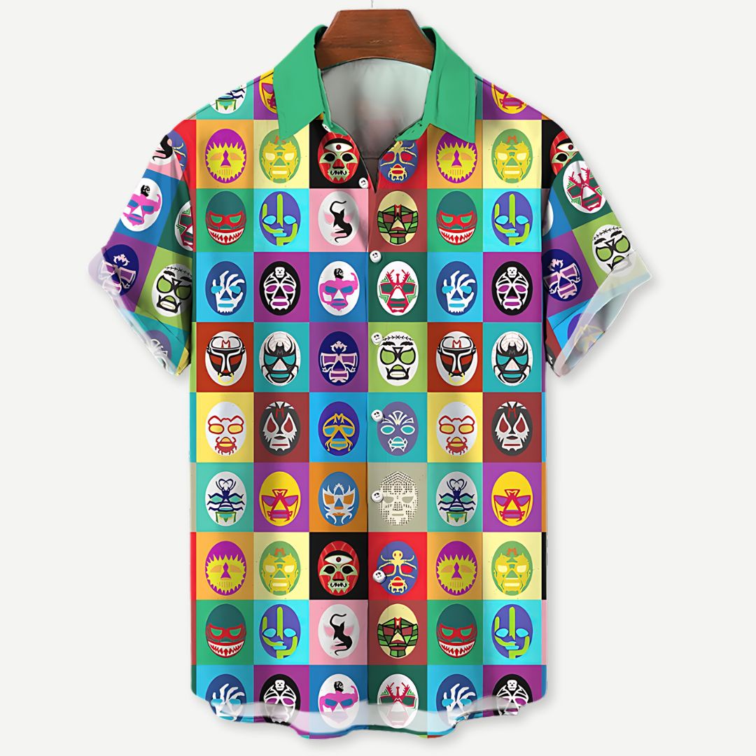 Heren Luchador Shirt Bundle #2 Casual Katoen 3