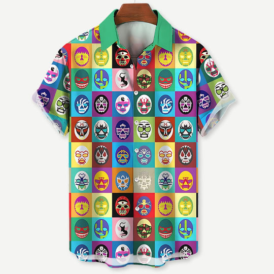Heren Luchador Shirt Bundle #2 Casual Katoen 3