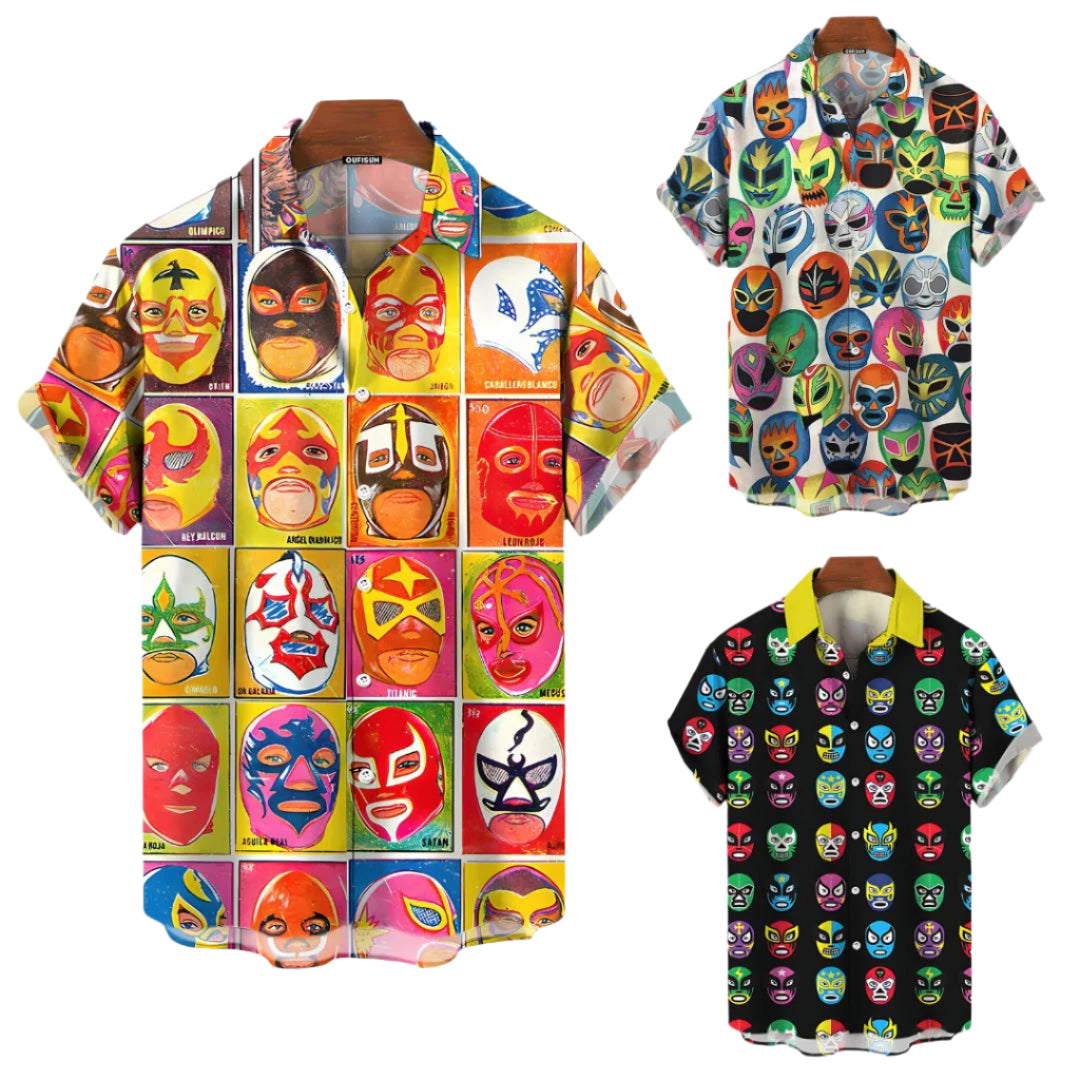 Heren Luchador Shirt Bundle #3 Relaxed Stijl 0