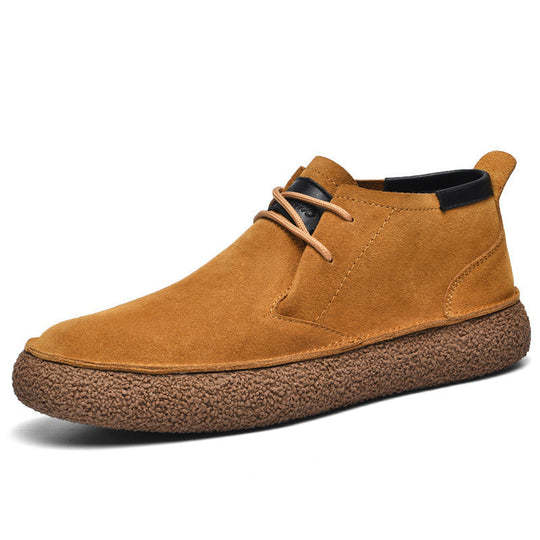 Heren Mid-Top Loafers met Textuur en Vetersluiting 5