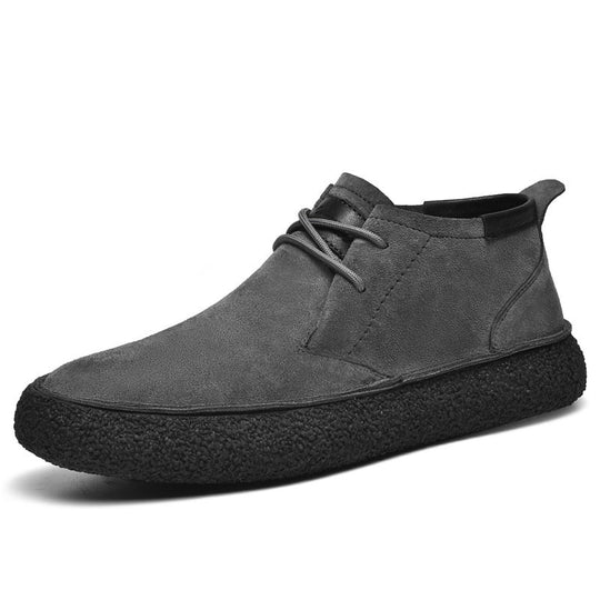 Heren Mid-Top Loafers met Textuur en Vetersluiting 6