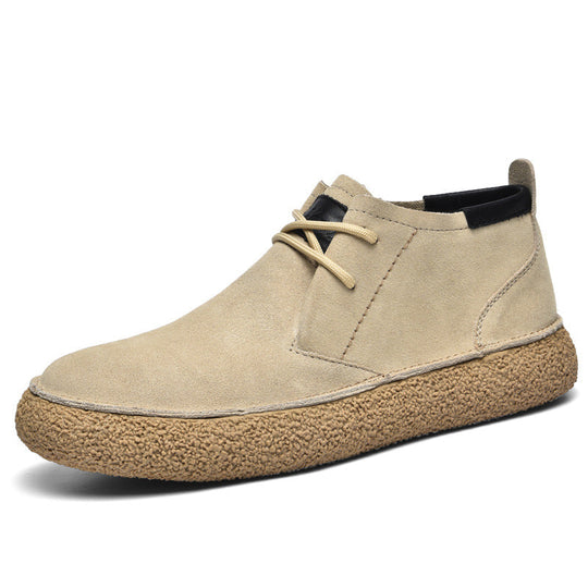 Heren Mid-Top Loafers met Textuur en Vetersluiting 7