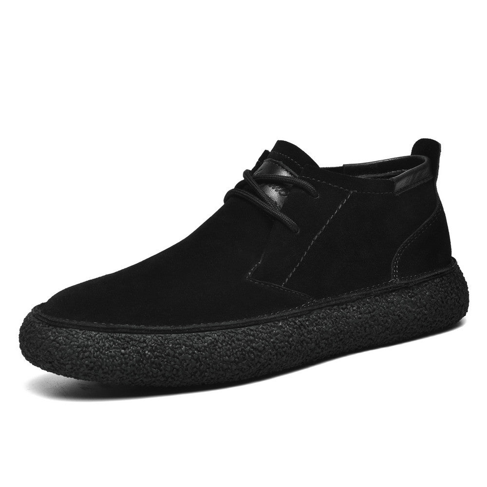 Heren Mid-Top Loafers met Textuur en Vetersluiting 8