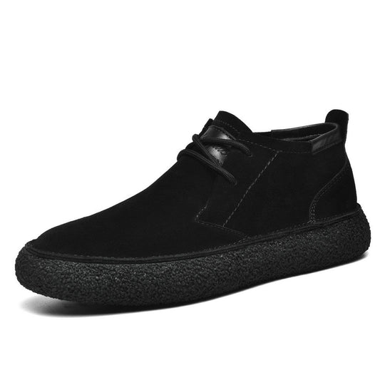 Heren Mid-Top Loafers met Textuur en Vetersluiting 8