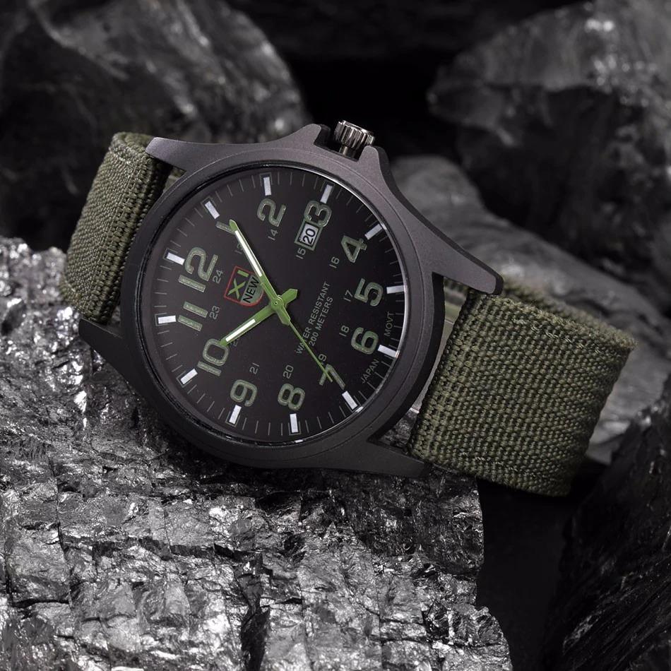 Heren Militair Horloge Tactisch Robuust met Stopwatch en Nachtverlichting 0