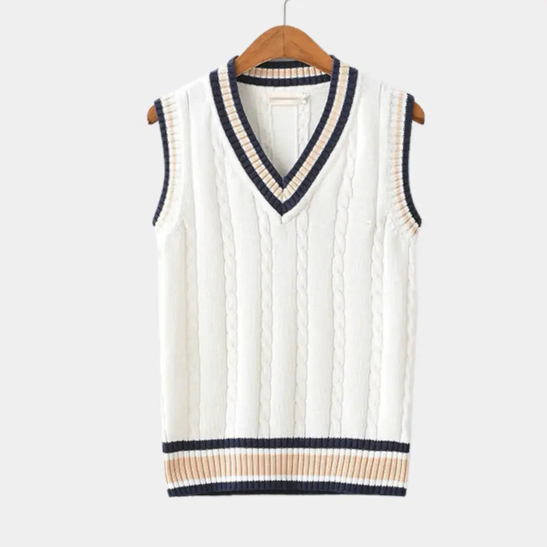 Heren Mouwloze Trui Old Money Stijl 0