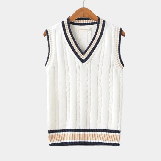 Heren Mouwloze Trui Old Money Stijl 0