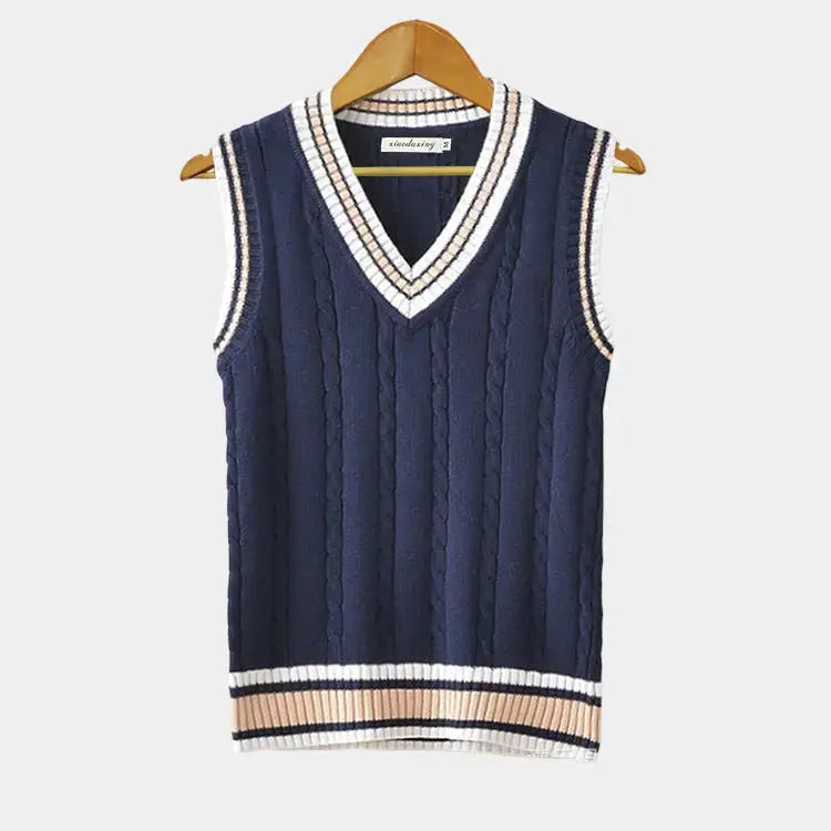 Heren Mouwloze Trui Old Money Stijl 1