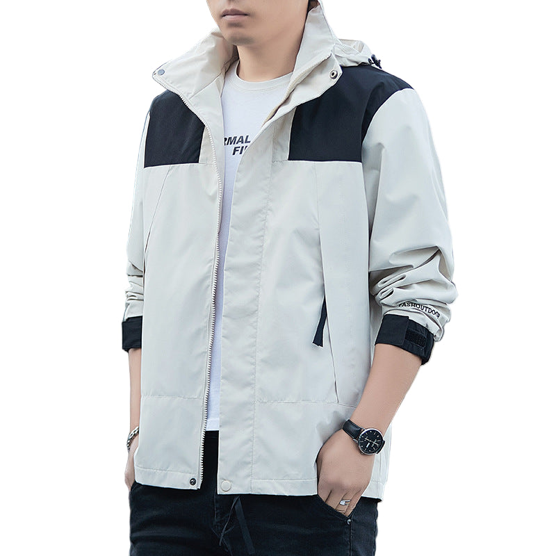 Heren Outdoor Jas Waterdicht Winddicht Met Ritszakken 0