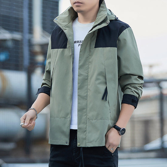 Heren Outdoor Jas Waterdicht Winddicht Met Ritszakken 1